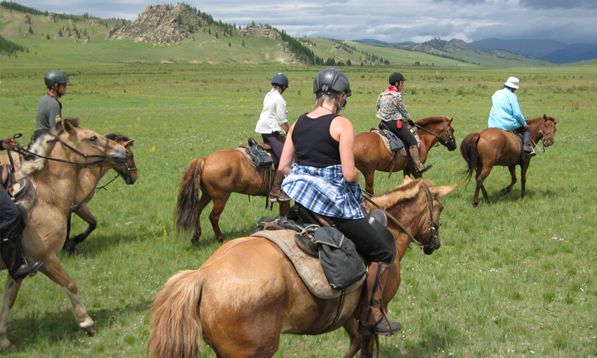 In the saddle Mongolia